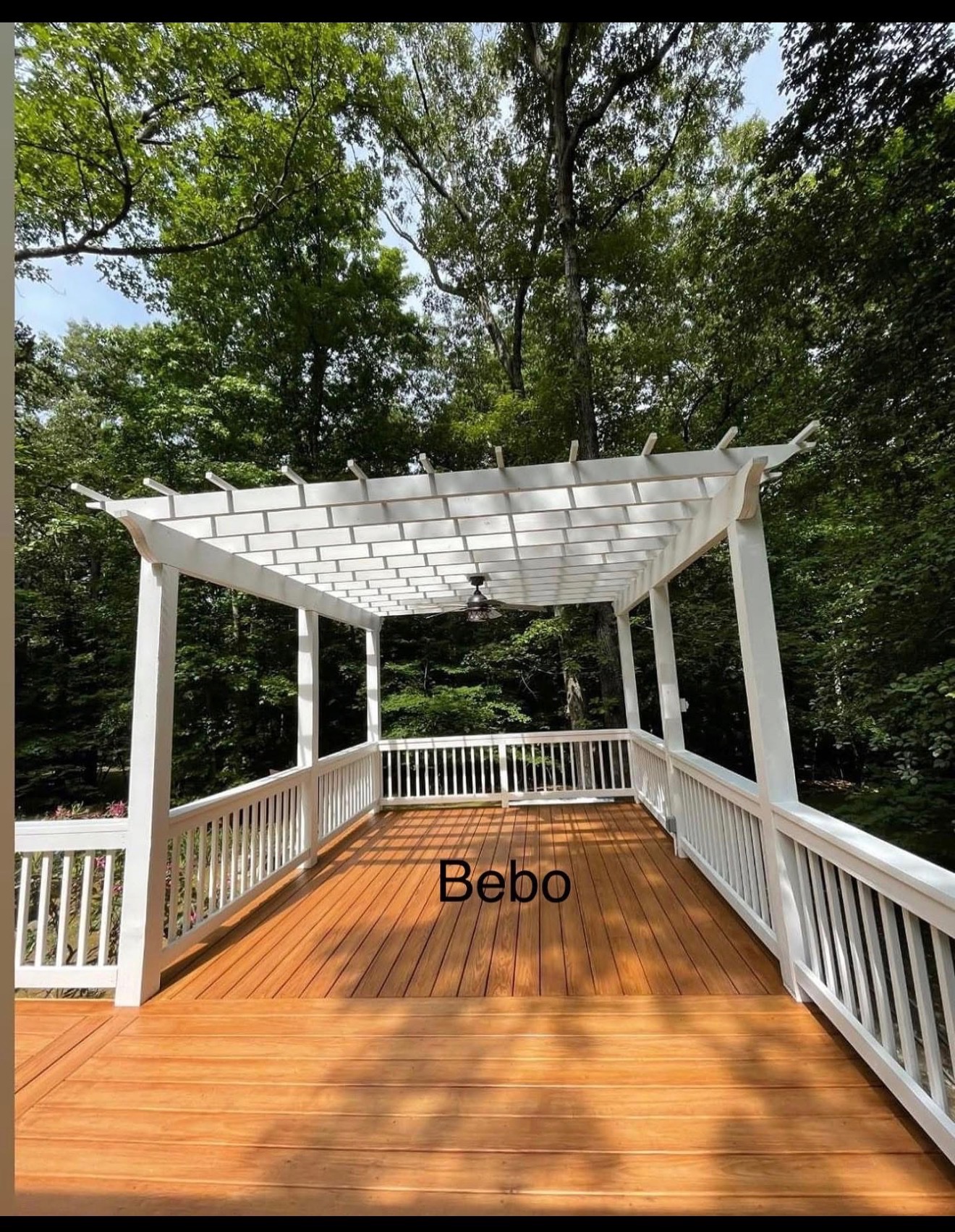 Custom deck and pergola built by BEBO LLC